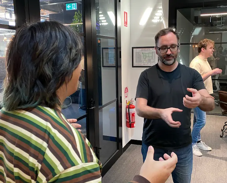 Improv performers on stage